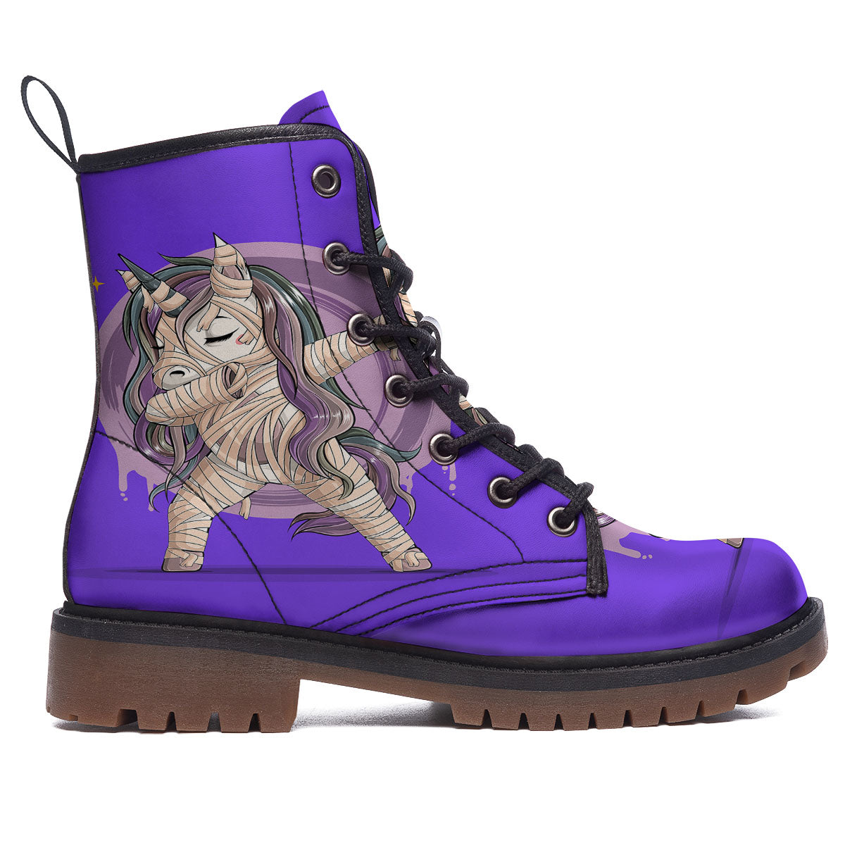 Mummy Unicorn Dap Print Work Boots-grizzshop