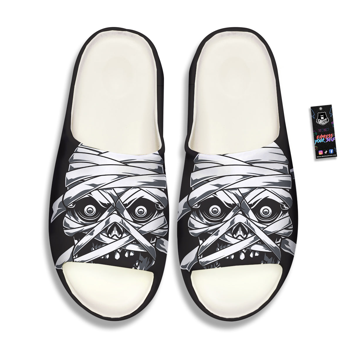Mummy Head Print Sandals-grizzshop