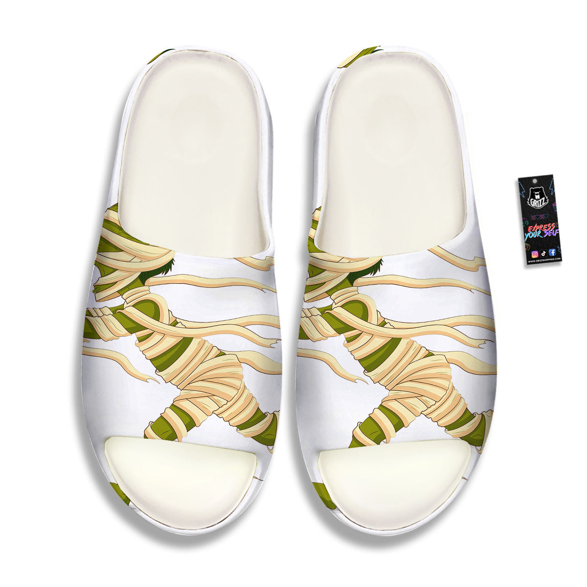 Mummy Running Print Sandals-grizzshop