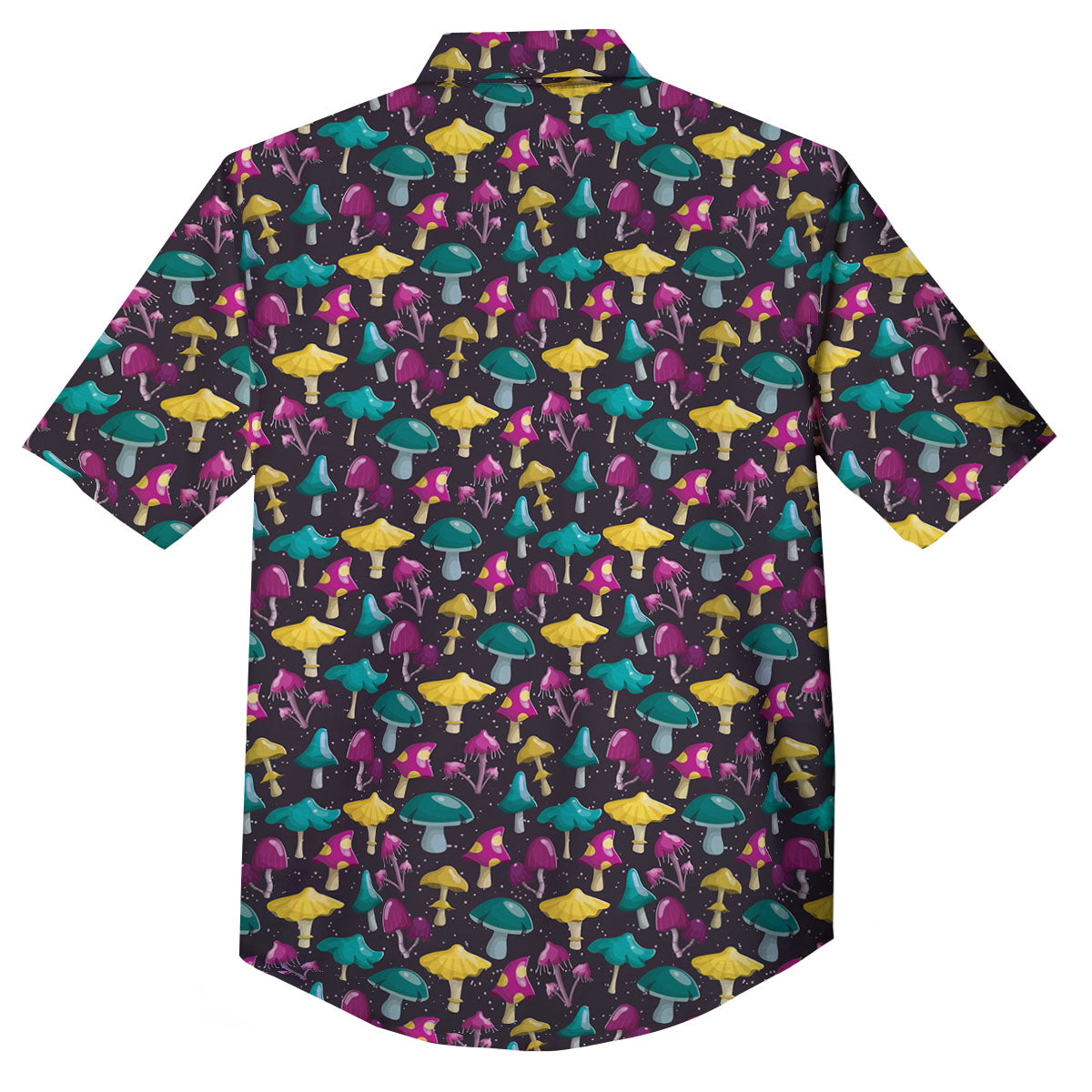 Mushroom Cartoon Print Pattern Button Up Shirt-grizzshop