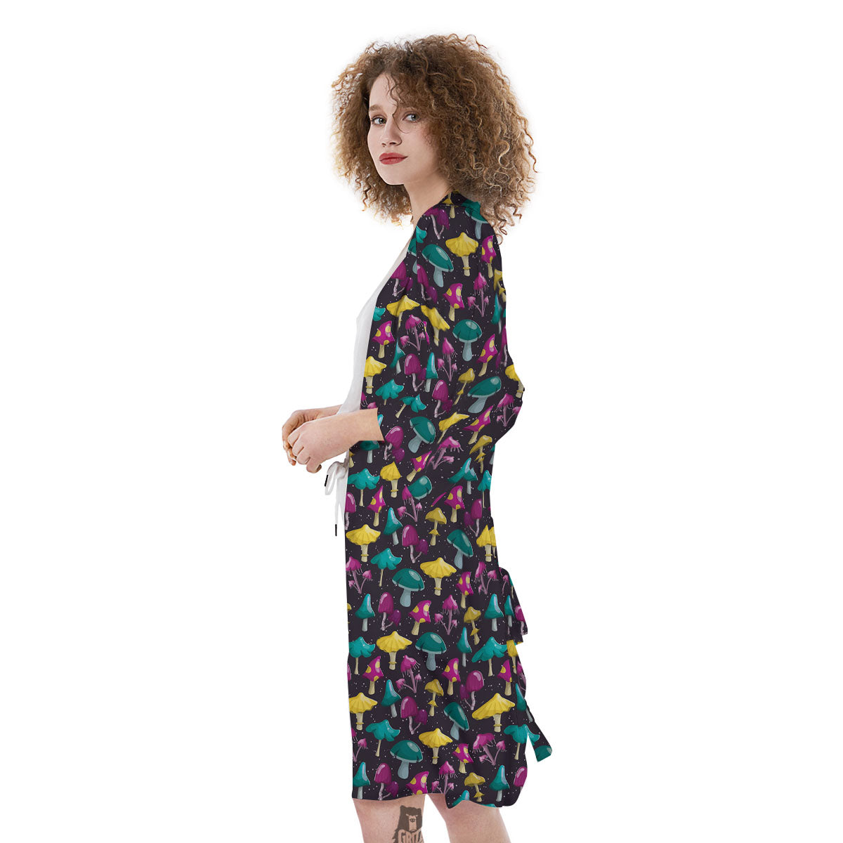 Mushroom Cartoon Print Pattern Kimono-grizzshop