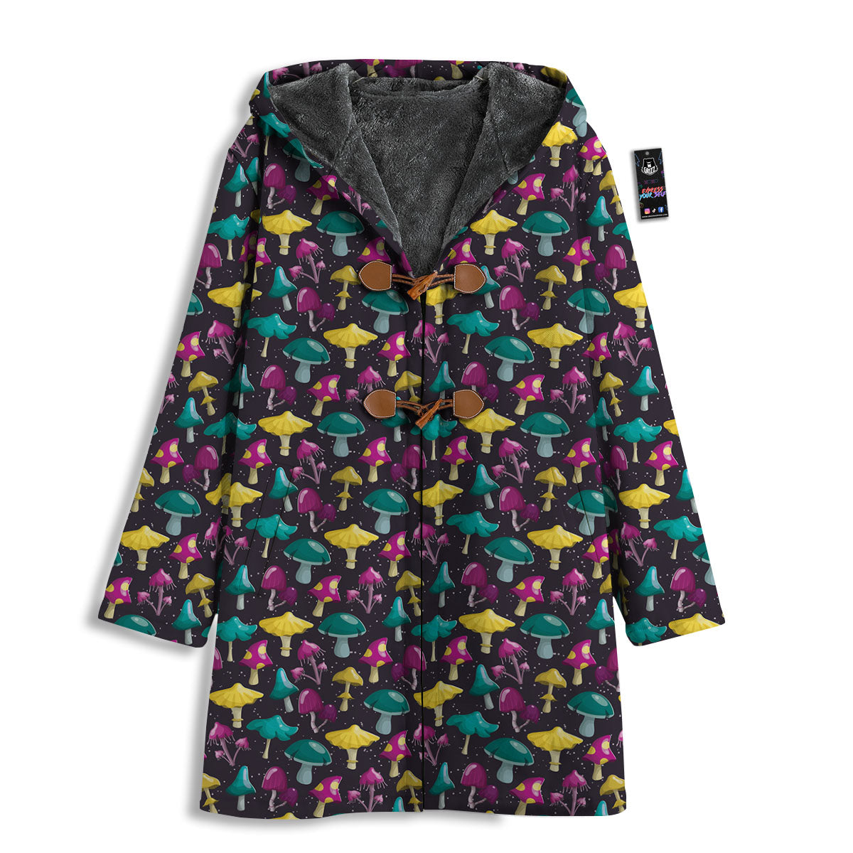 Mushroom Cartoon Print Pattern Men's Windbreaker Jacket-grizzshop