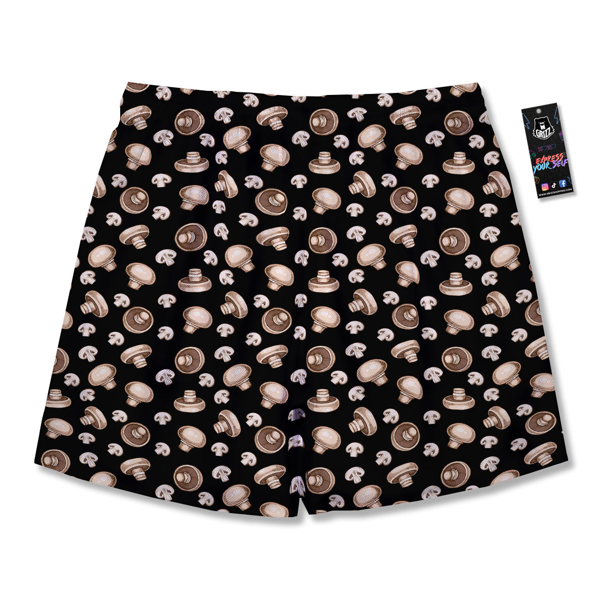 Mushroom Champignon Print Pattern Men's Running Shorts-grizzshop