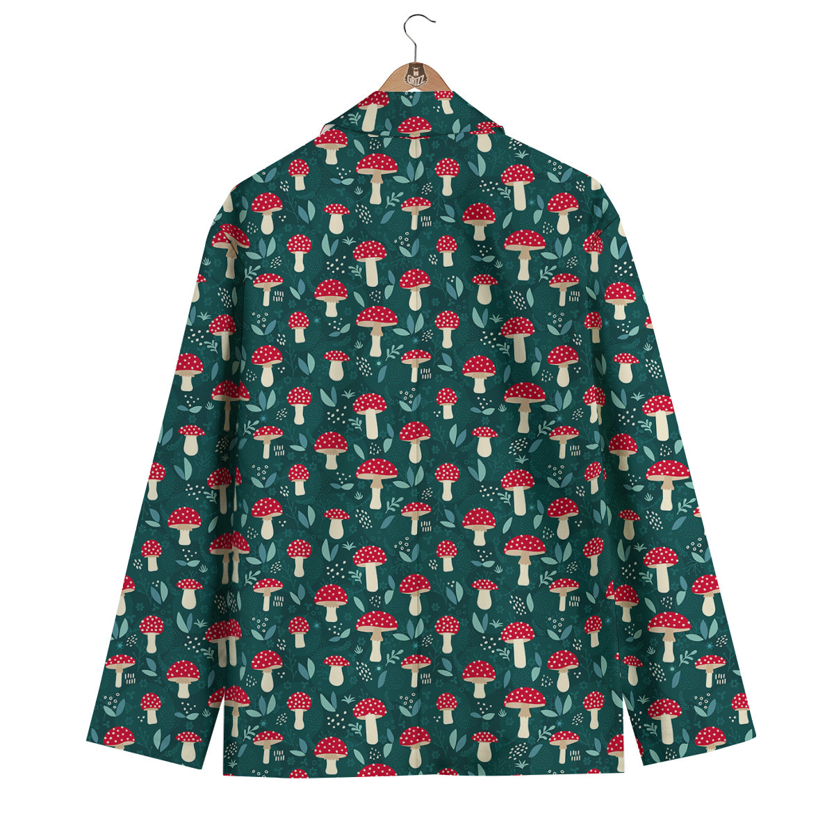 Mushroom Cute Print Pattern Men's Blazer-grizzshop