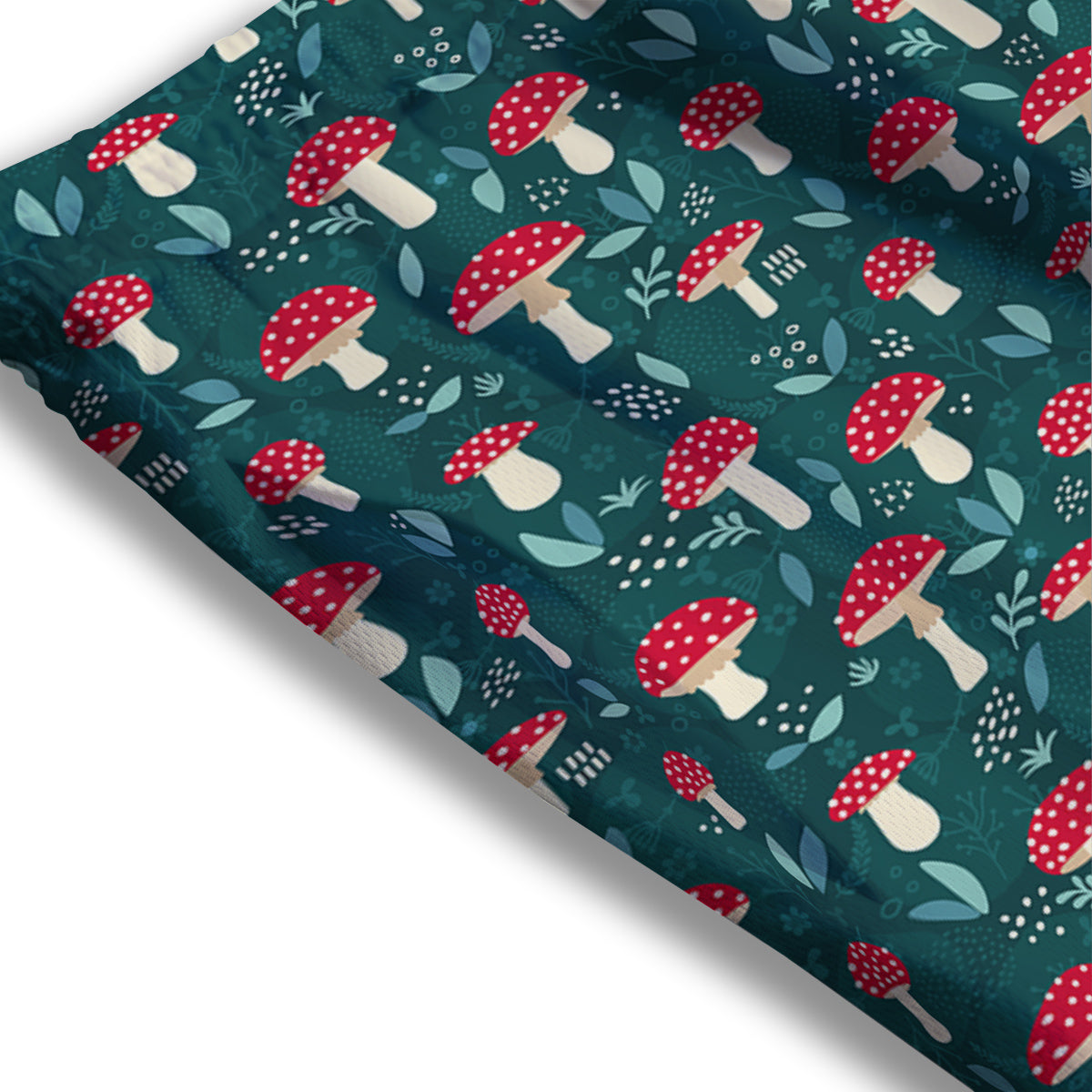 Mushroom Cute Print Pattern Mesh Shorts-grizzshop