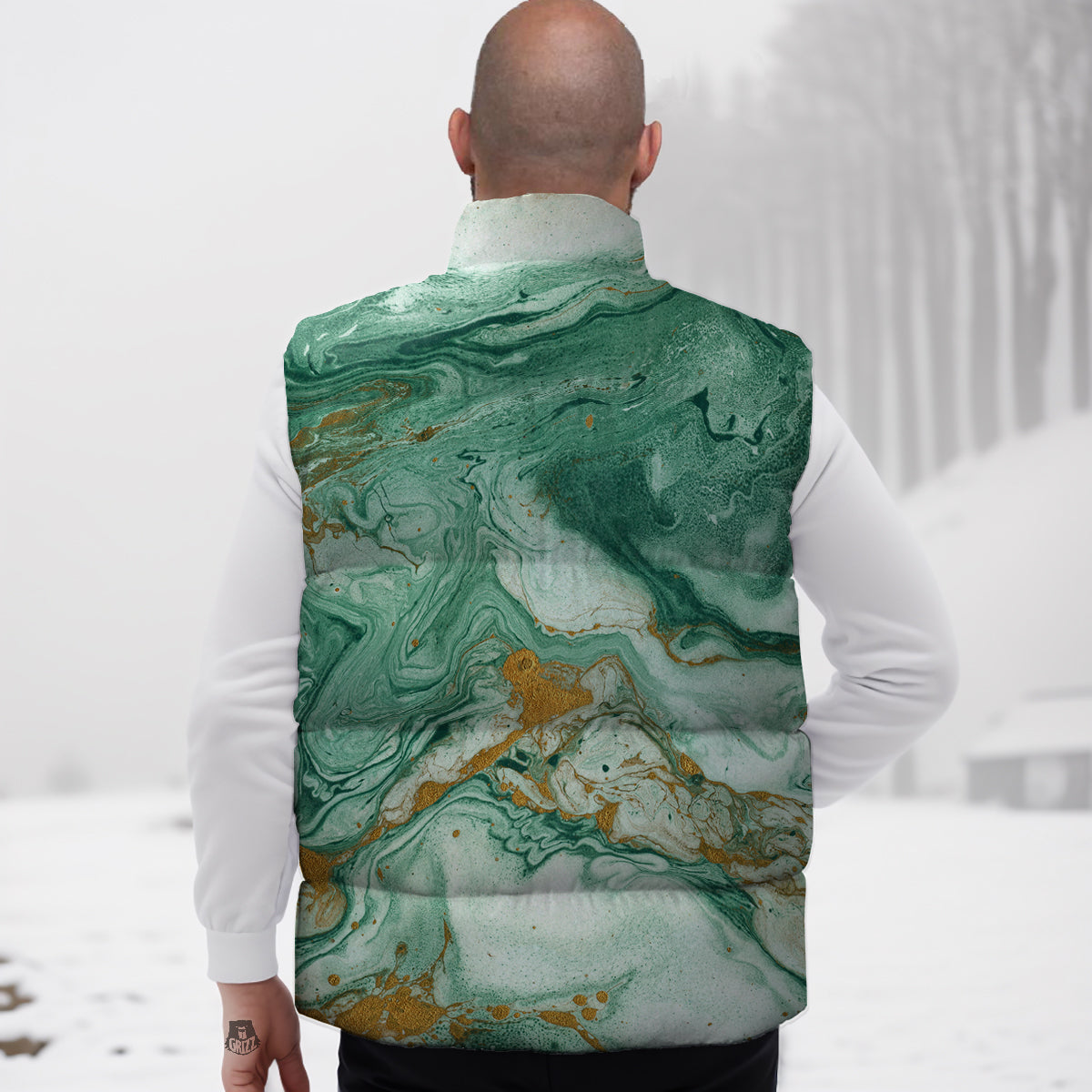 Mushroom Hedgehogs Down Vest-grizzshop