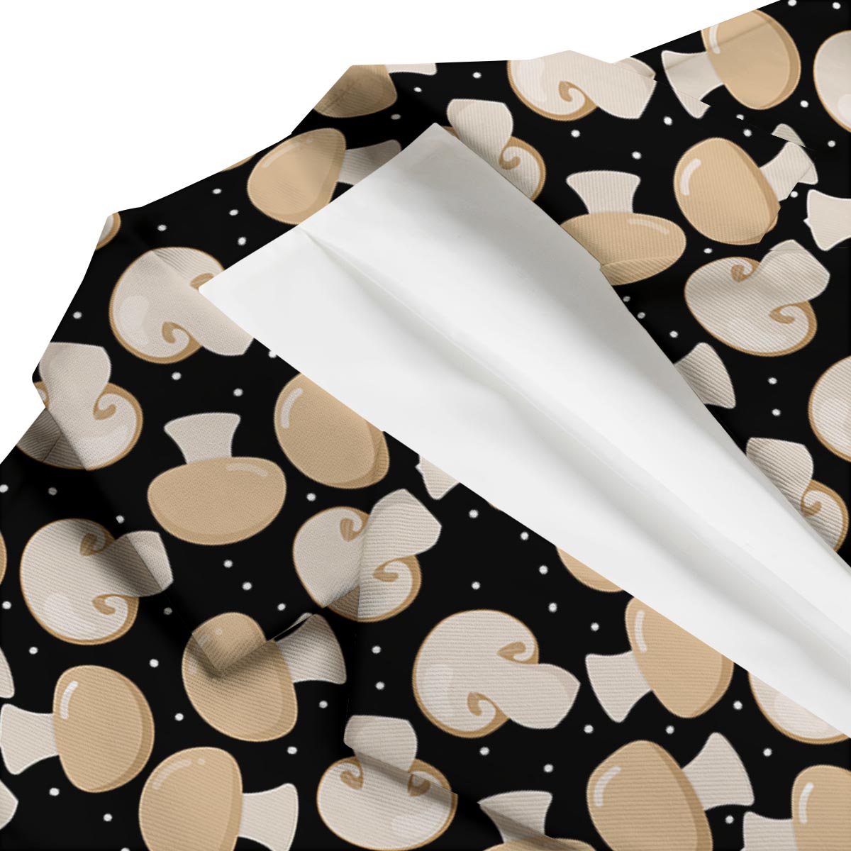 Mushroom Print Pattern Men's Blazer-grizzshop