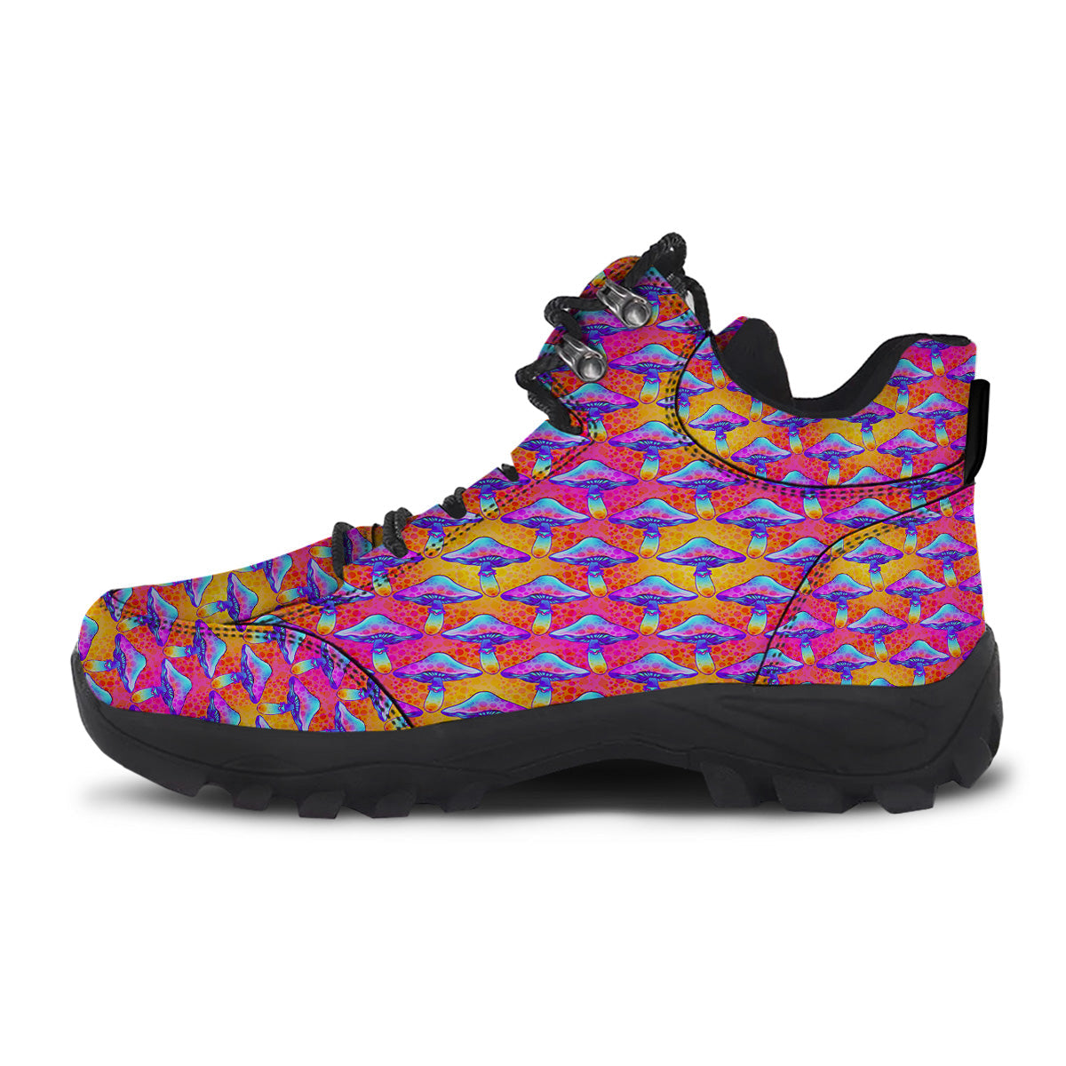 Mushroom Psychedelic Hippie Print Pattern Hiking Shoes-grizzshop