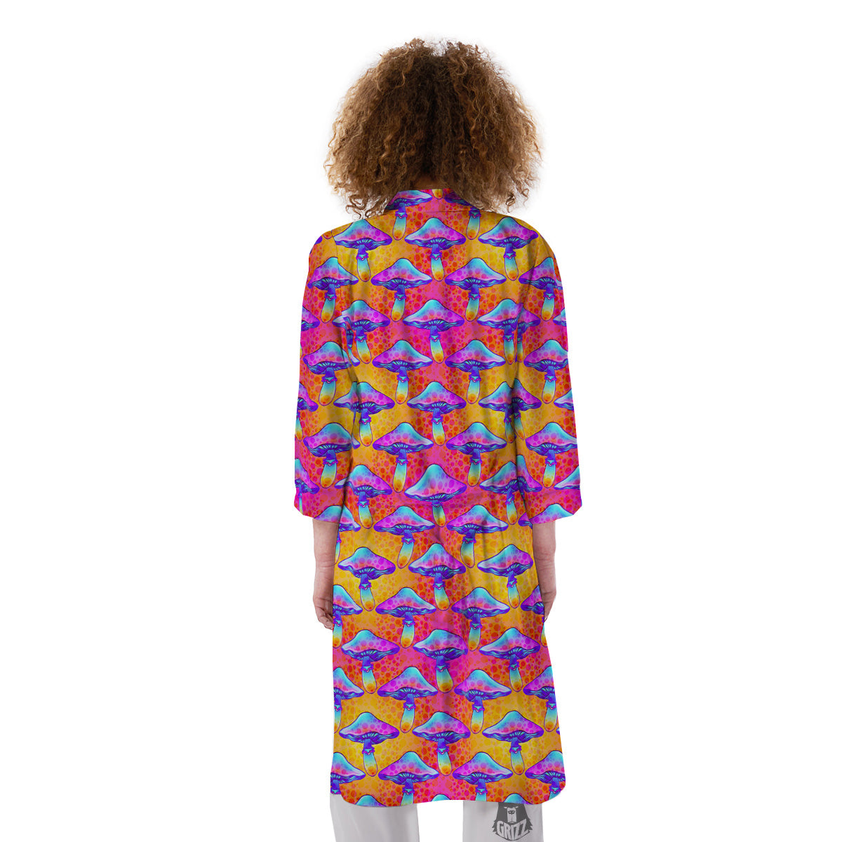Mushroom Psychedelic Hippie Print Pattern Kimono-grizzshop