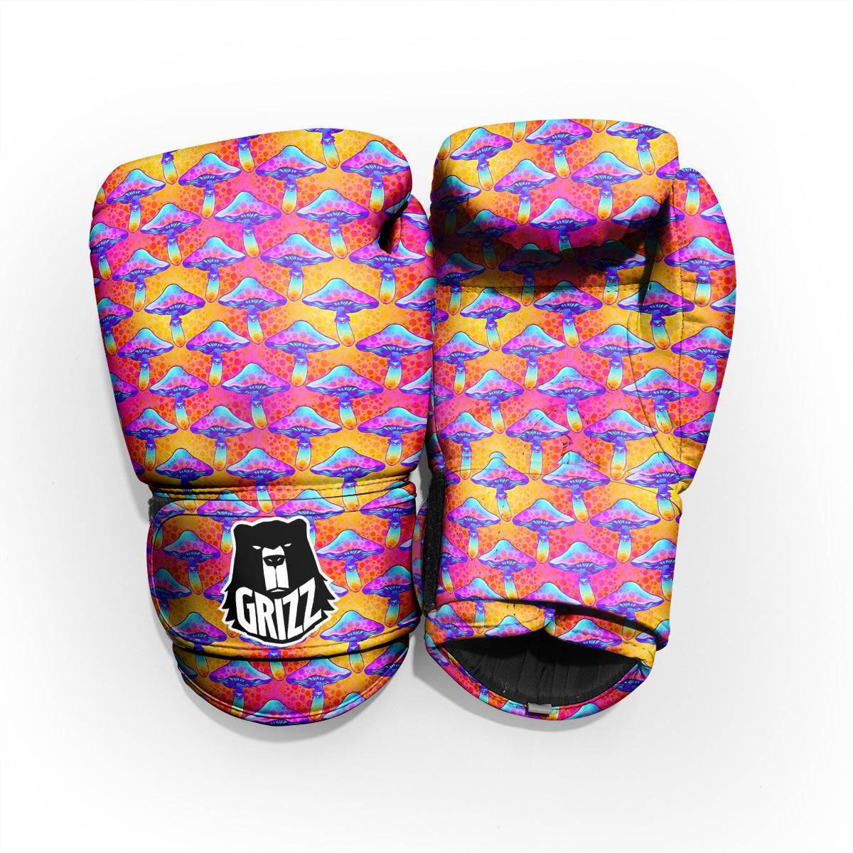Mushroom Psychedelic Hippie Print Pattern Pro Boxing Glove