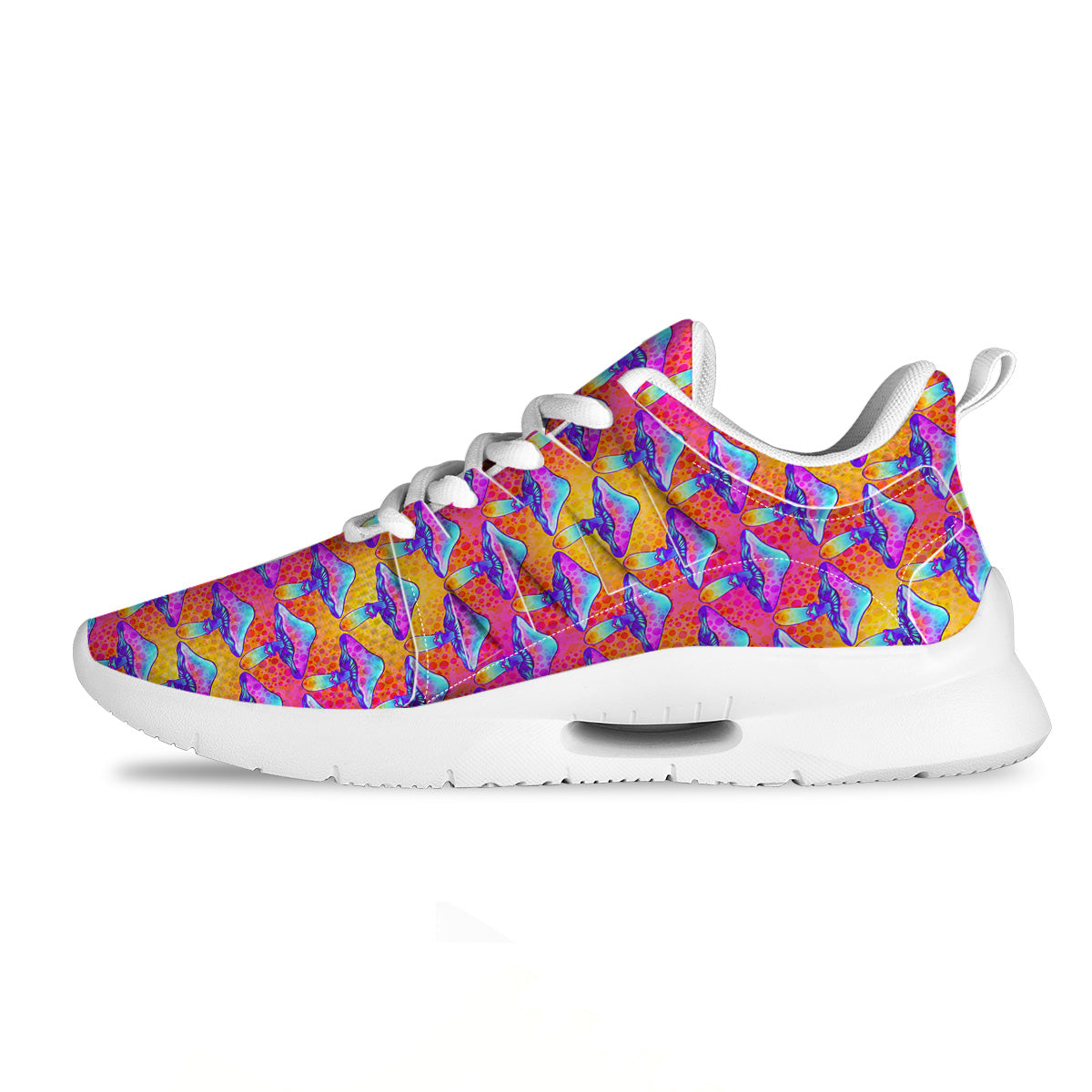 Mushroom Psychedelic Hippie Print Pattern Tennis Shoes-grizzshop