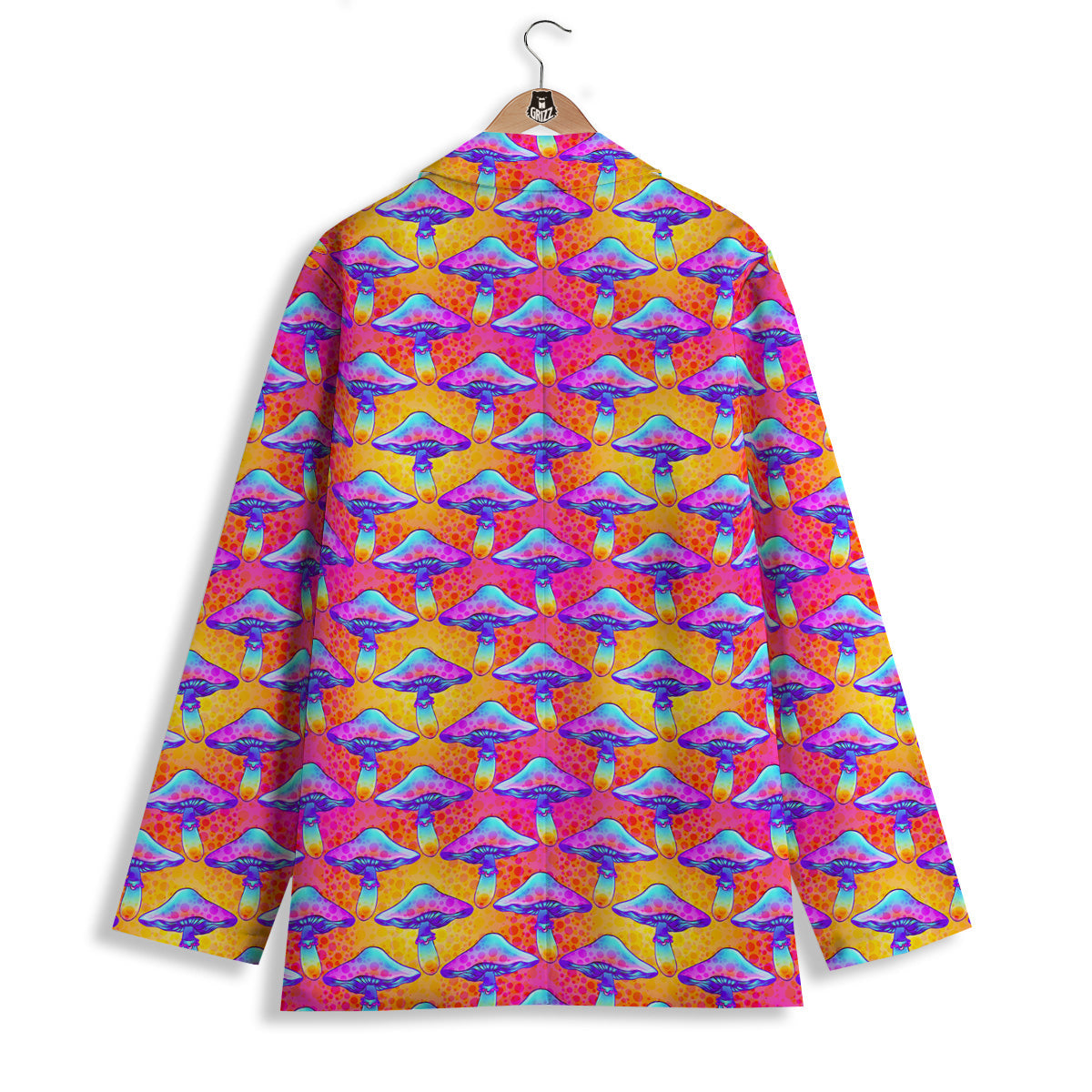 Mushroom Psychedelic Hippie Print Pattern Women's Blazer-grizzshop