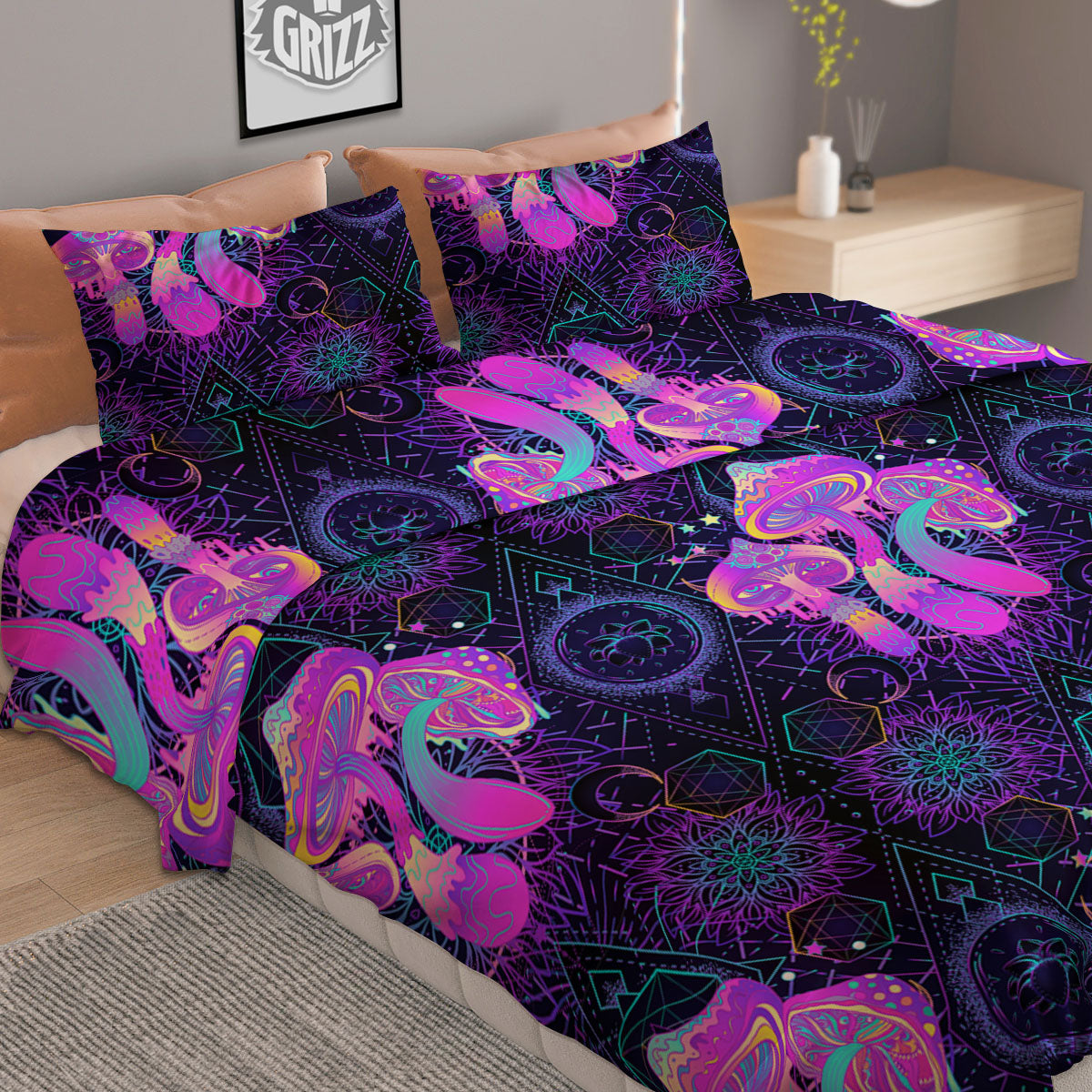 Navajo Teal Southwestern Print Pattern Duvet Cover Bedding Set