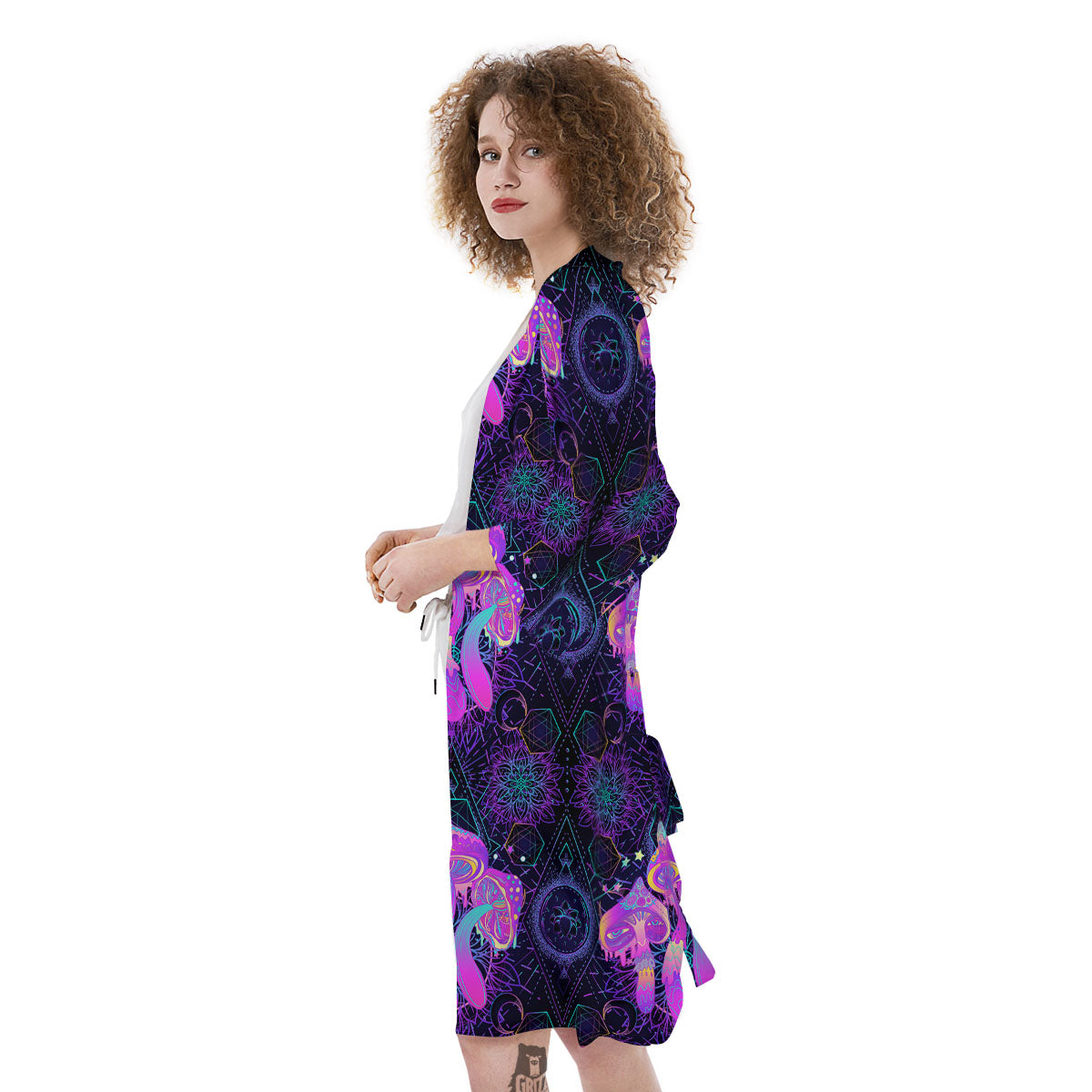 Mushroom Psychedelic Print Pattern Kimono-grizzshop