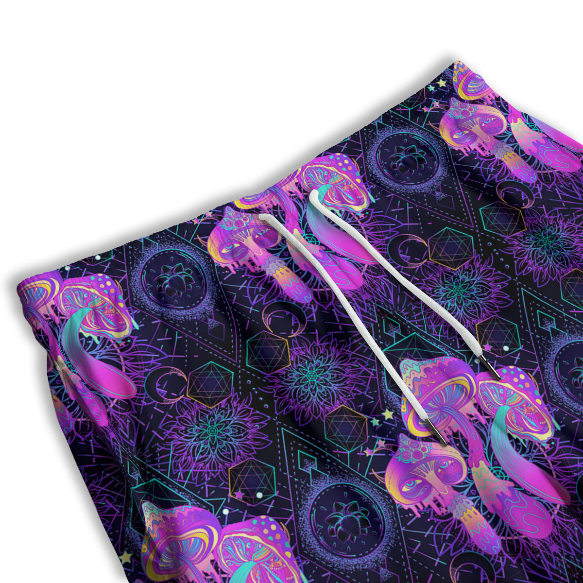 Mushroom Psychedelic Print Pattern Men's Athletic Shorts