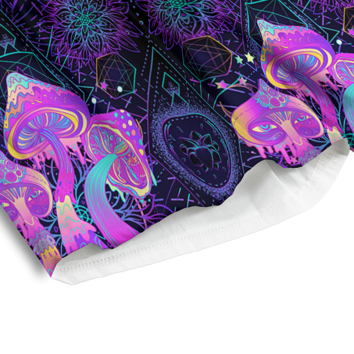 Mushroom Psychedelic Print Pattern Men's Athletic Shorts