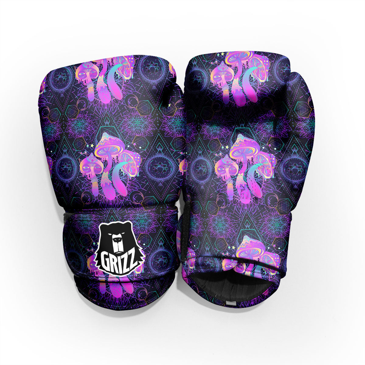 Mushroom Psychedelic Print Pattern Pro Boxing Glove