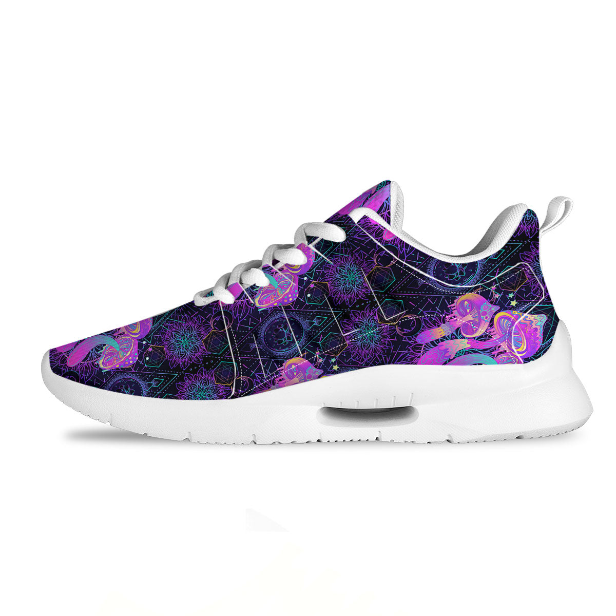 Mushroom Psychedelic Print Pattern Tennis Shoes-grizzshop