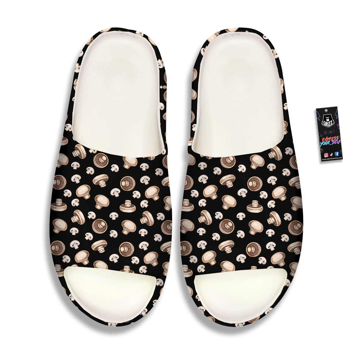 Mushroom Champignon Print Pattern Sandals-grizzshop