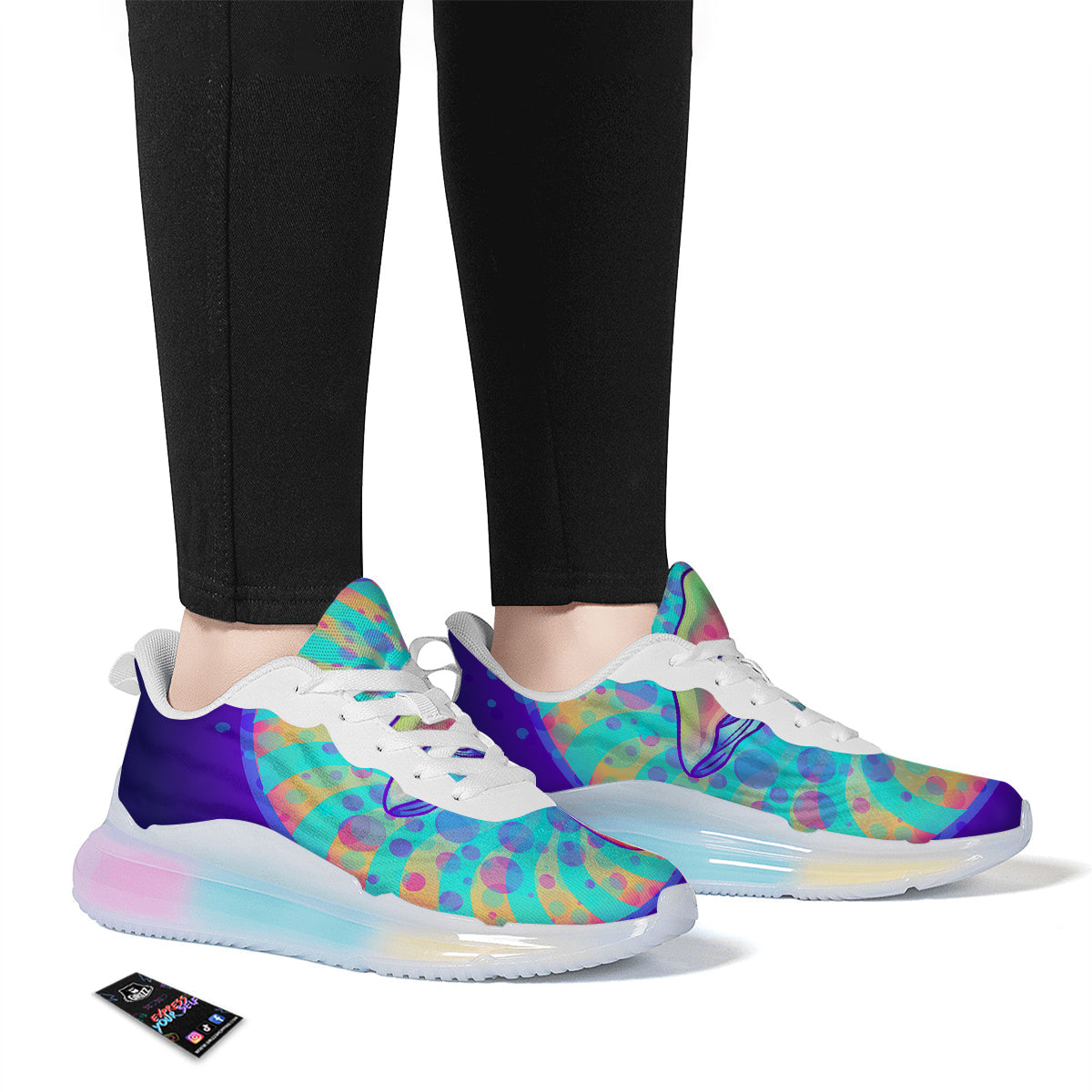 Mushrooms Psychedelic Print Running Sneakers-grizzshop