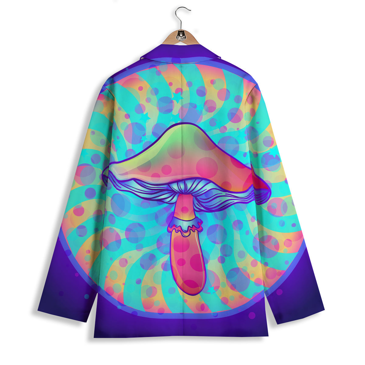 Mushrooms Psychedelic Print Women's Blazer-grizzshop