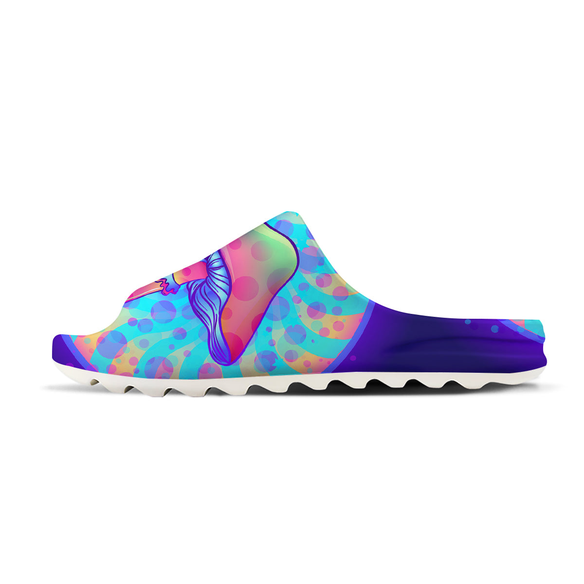 Mushrooms Psychedelic Print Sandals-grizzshop