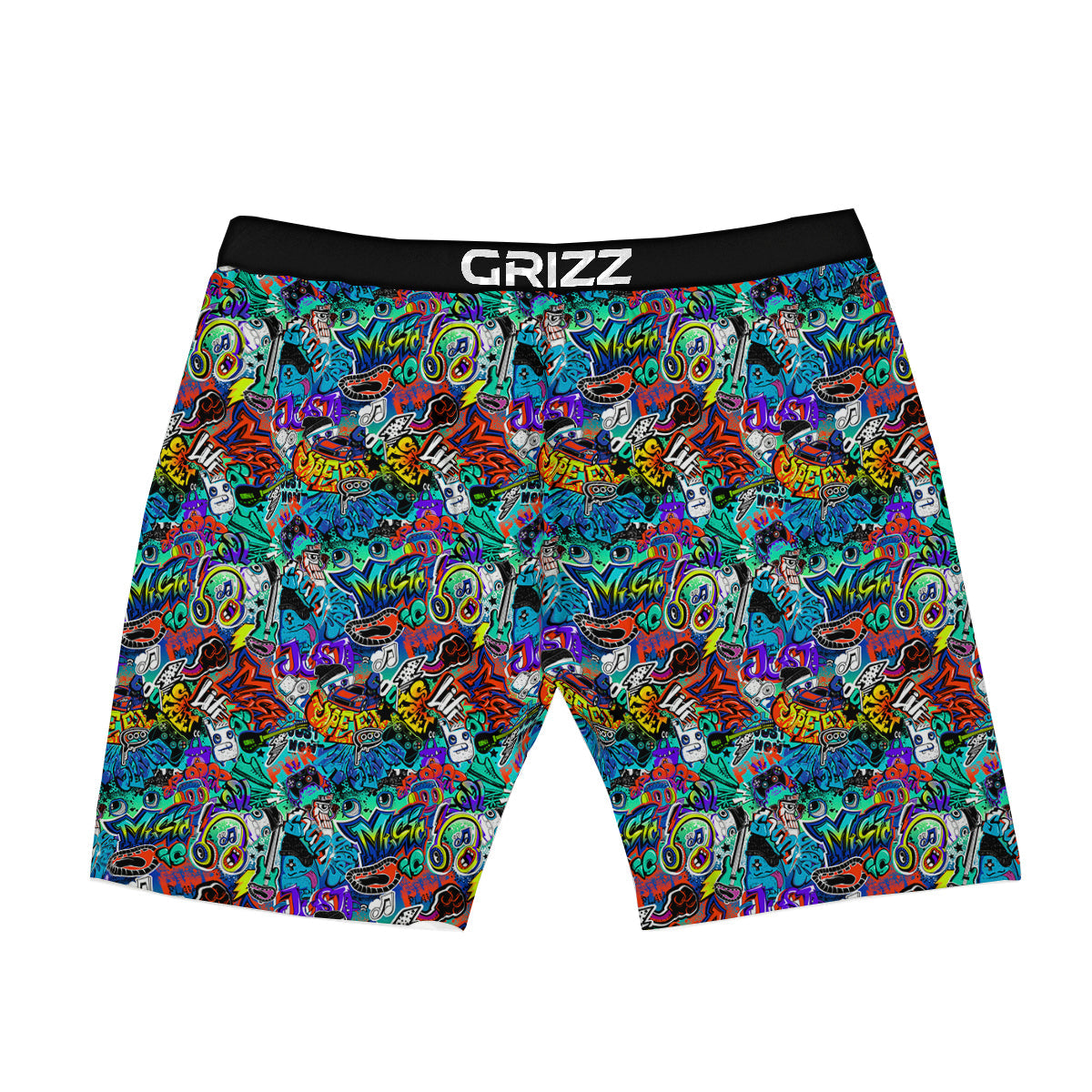 Music Abstract Print Pattern Boxer Briefs-grizzshop
