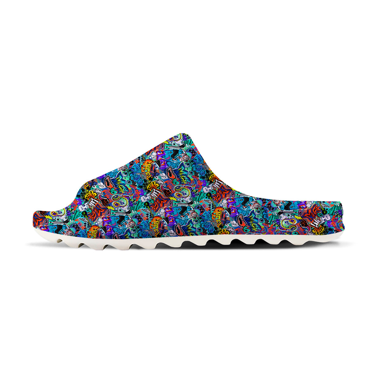 Music Abstract Print Pattern Sandals-grizzshop