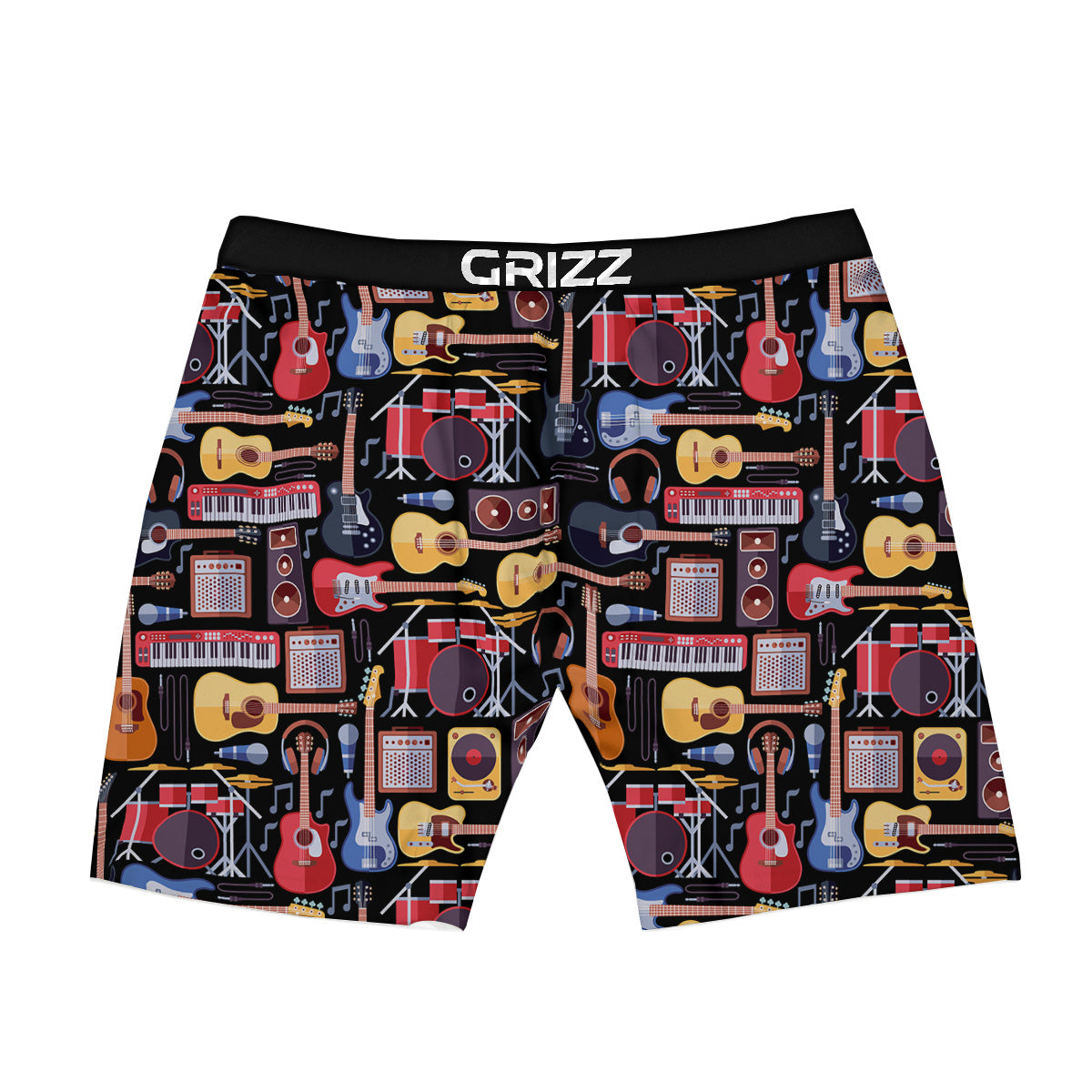 Music Instruments Print Pattern Boxer Briefs-grizzshop