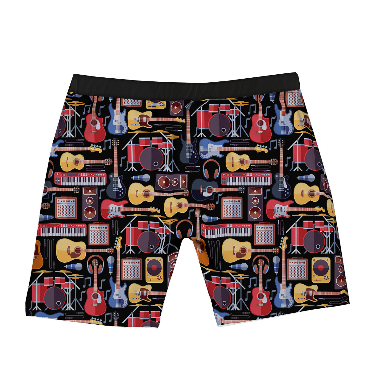 Music Instruments Print Pattern Boxer Briefs-grizzshop