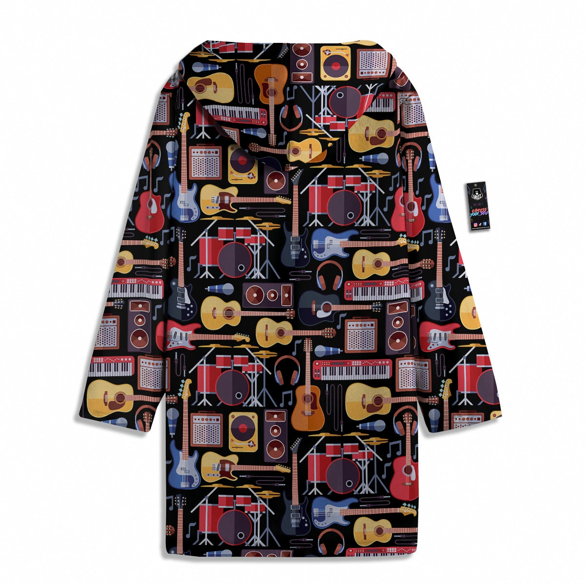 Music Instruments Print Pattern Men's Windbreaker Jacket-grizzshop