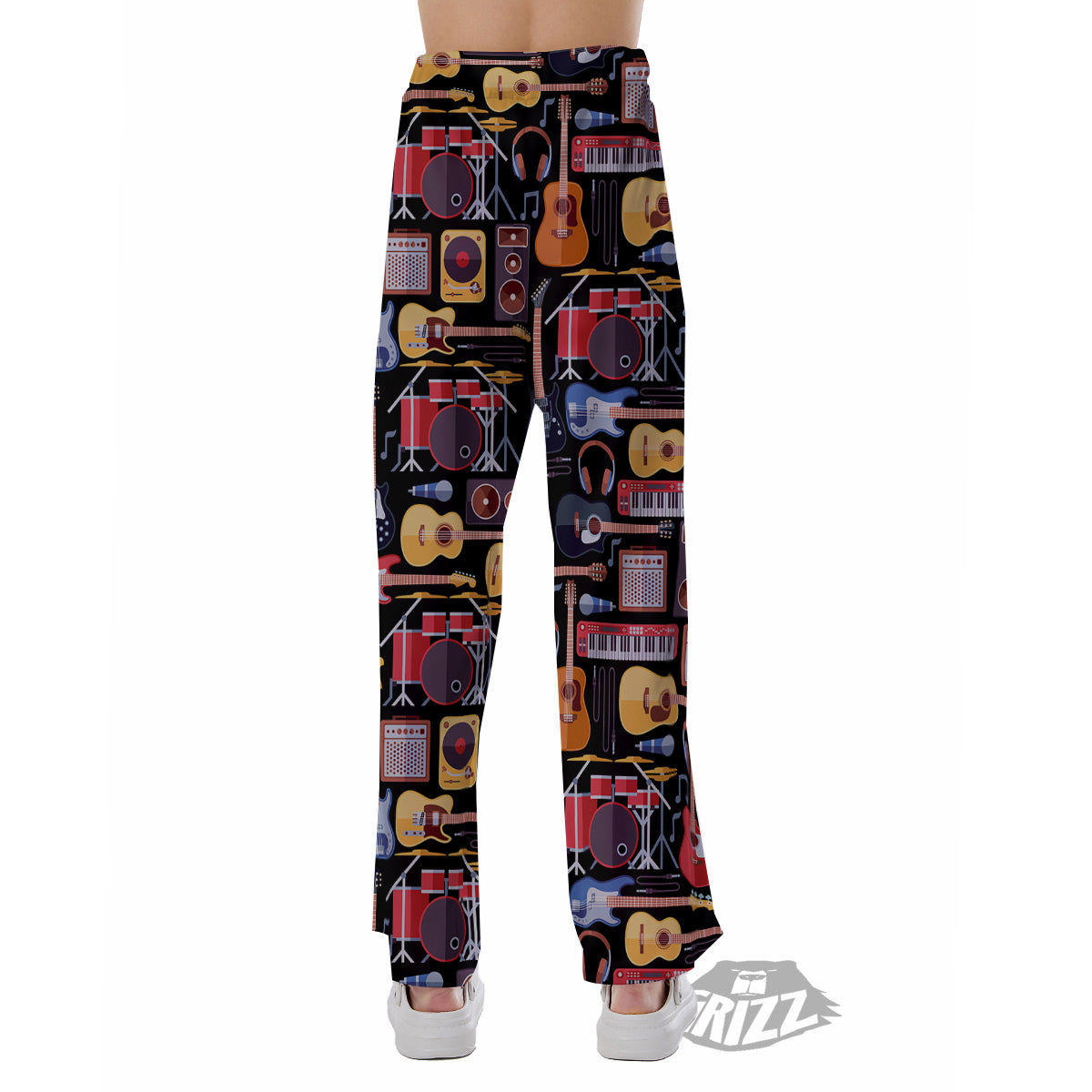 Music Instruments Print Pattern Pajama Pants-grizzshop