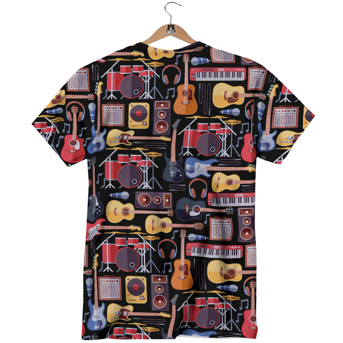 Music Instruments Print Pattern T-Shirt-grizzshop