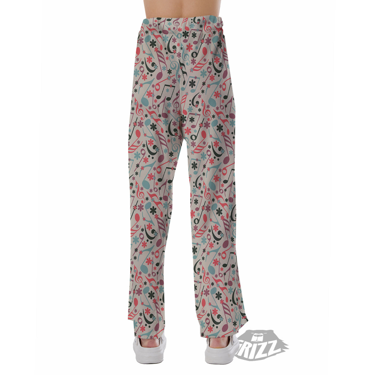 Music Notes Cute Print Pattern Pajama Pants-grizzshop