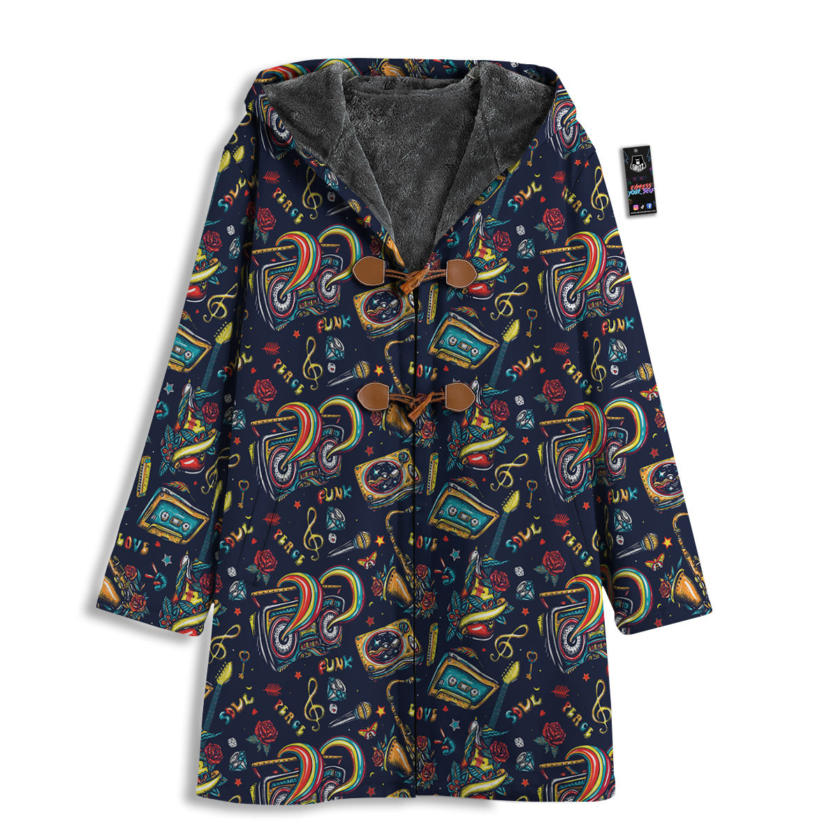Musical Instruments Print Pattern Men's Windbreaker Jacket-grizzshop