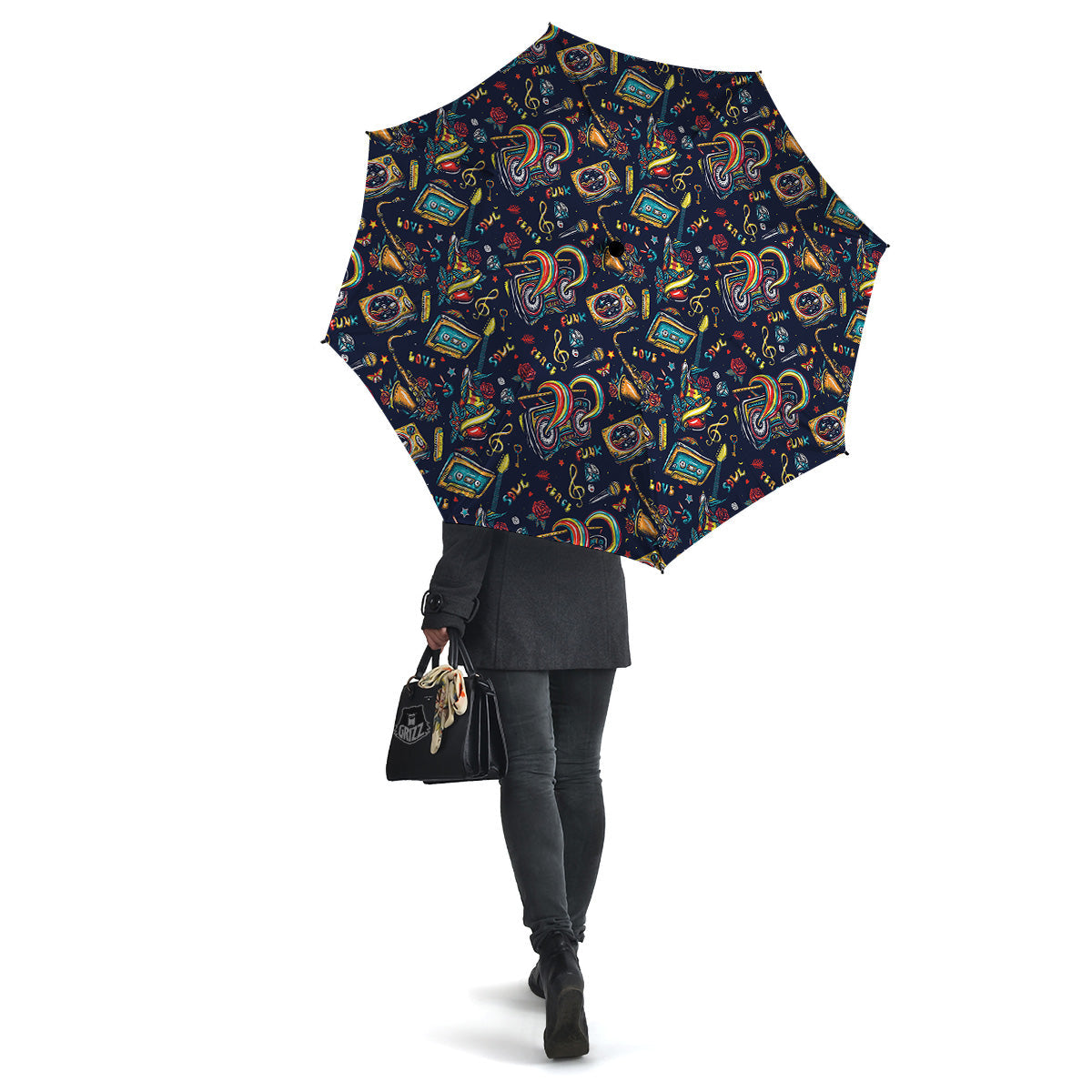 Musical Instruments Print Pattern Umbrella-grizzshop