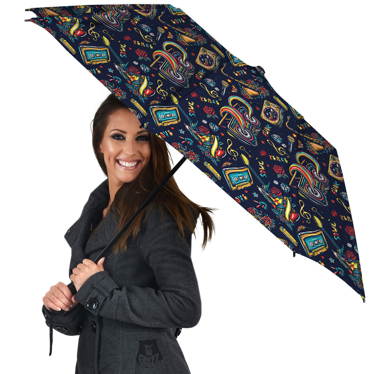 Musical Instruments Print Pattern Umbrella-grizzshop