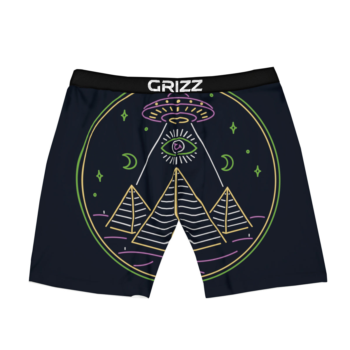 Mystery Of Egypt Neon Print Boxer Briefs-grizzshop