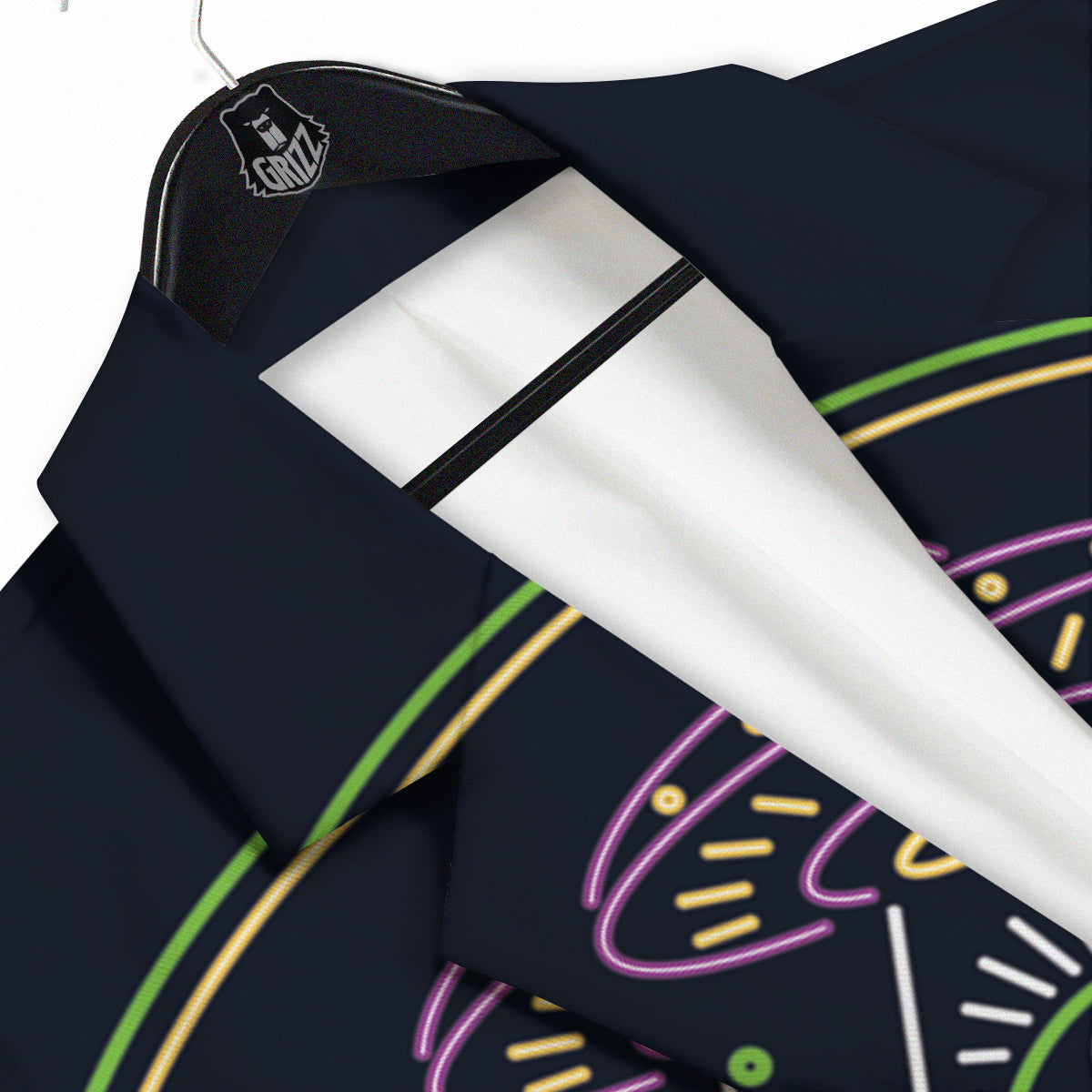 Mystery Of Egypt Neon Print Men's Sport Coat-grizzshop