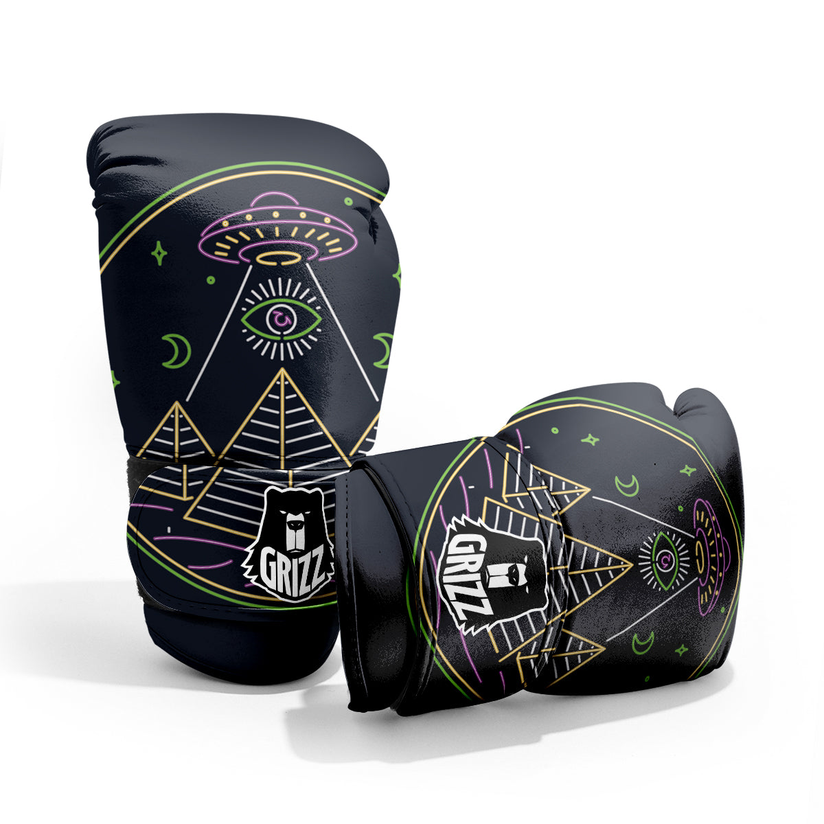 Mystery Of Egypt Neon Print Pro Boxing Glove