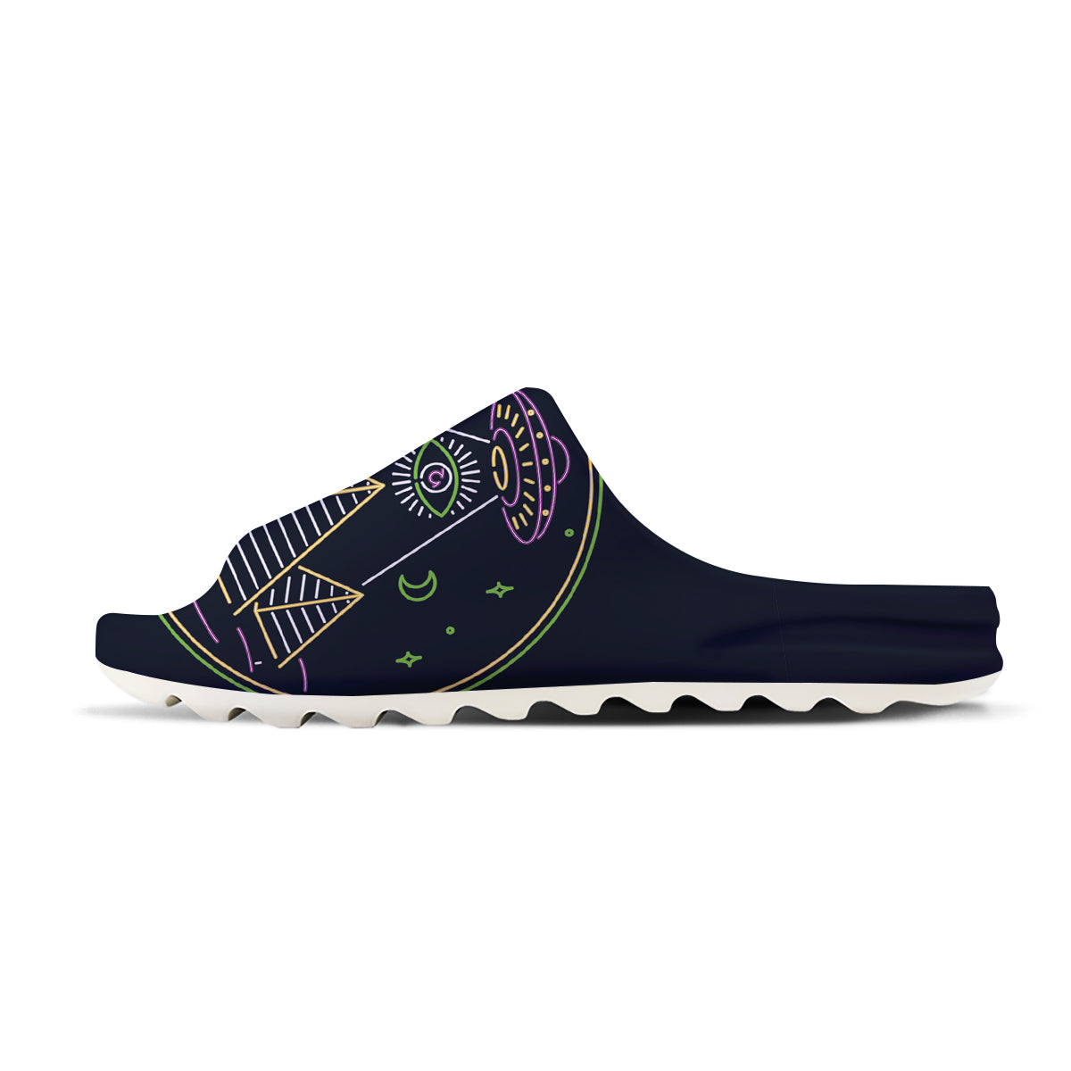 Mystery Of Egypt Neon Print Sandals-grizzshop