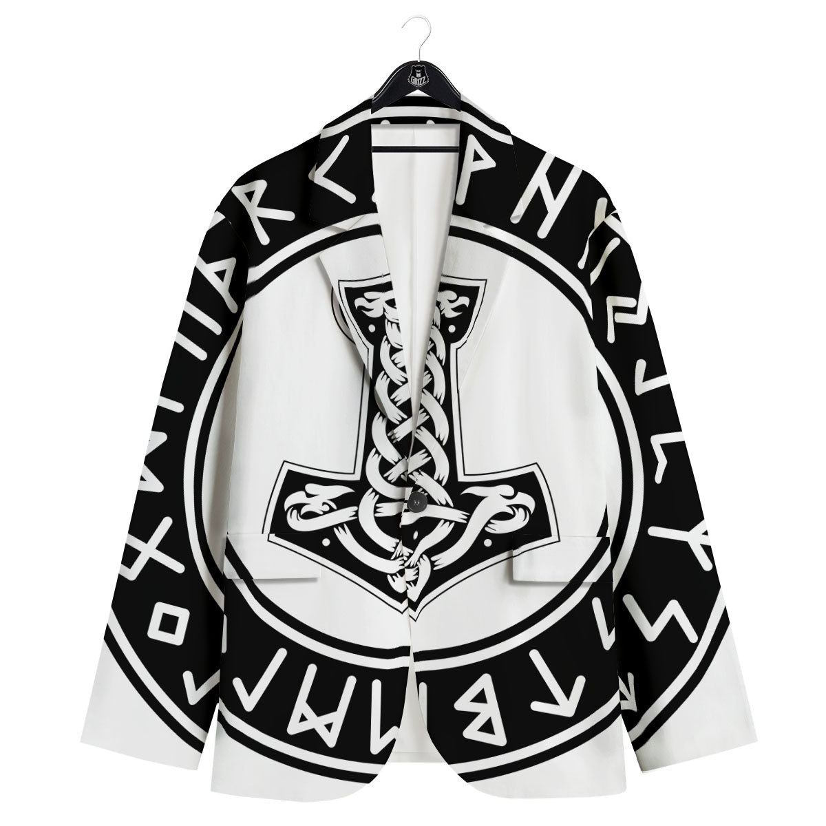 Mythology Mjolnir Norse Print Men's Sport Coat-grizzshop