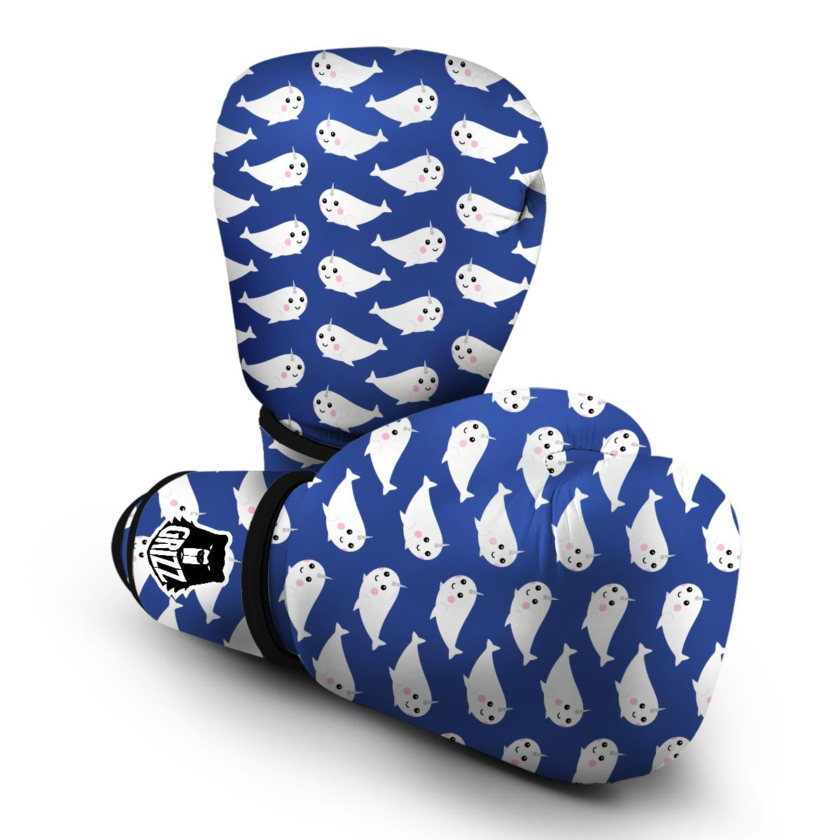 Narwhal Cute Pattern Print Boxing Gloves-grizzshop