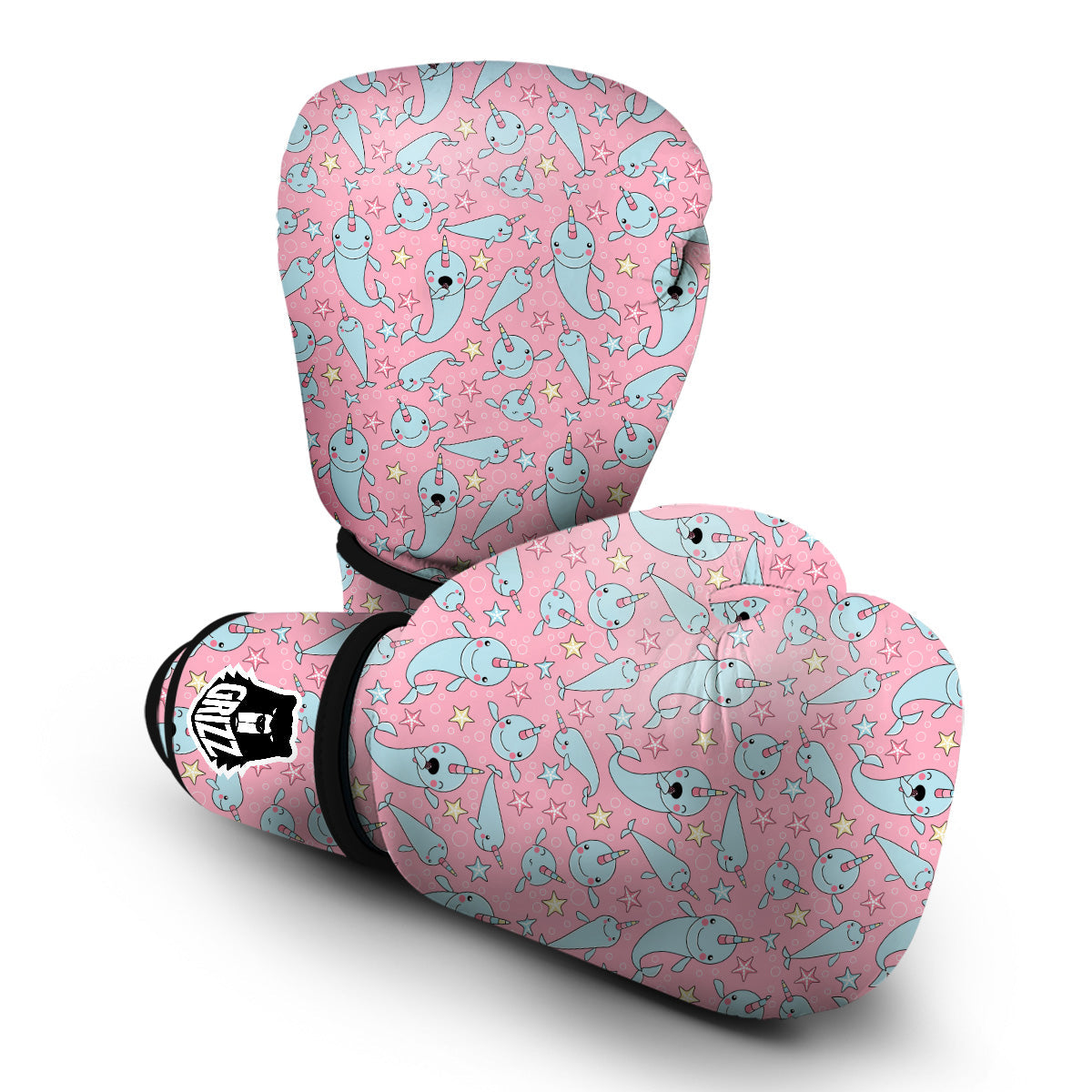 Narwhal Cute Print Pattern Boxing Gloves-grizzshop
