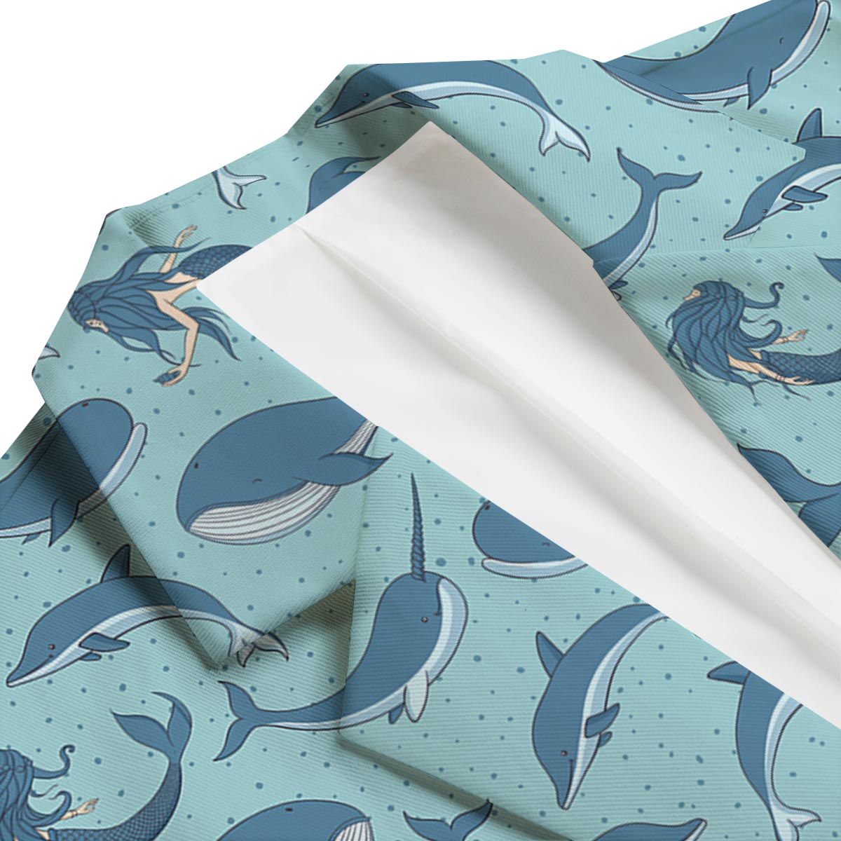 Narwhal Print Pattern Men's Blazer-grizzshop