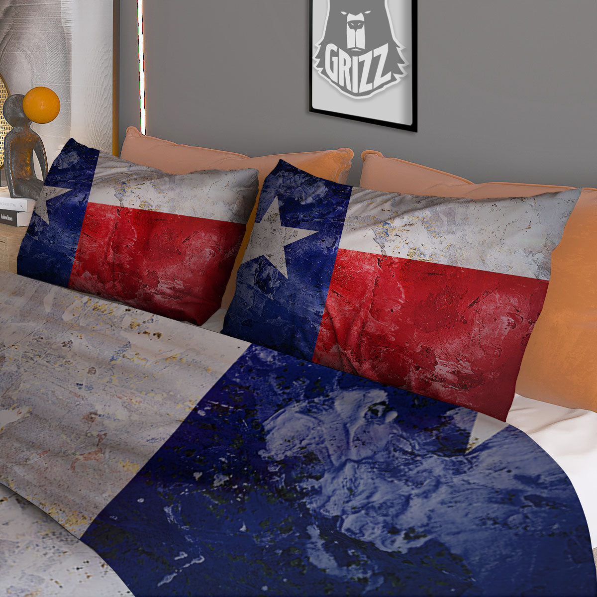 National Texas Flag Print Duvet Cover Bedding Set