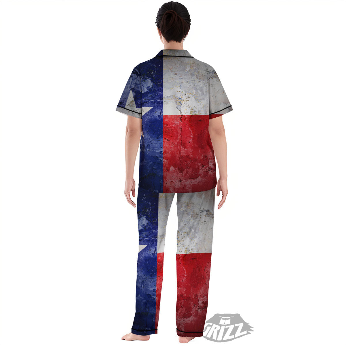 National Texas Flag Print Women's Pajamas Set-grizzshop