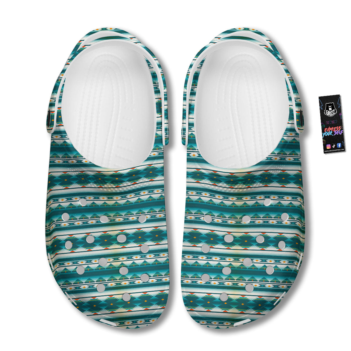 Native American Ethnic Print Pattern Clog-grizzshop