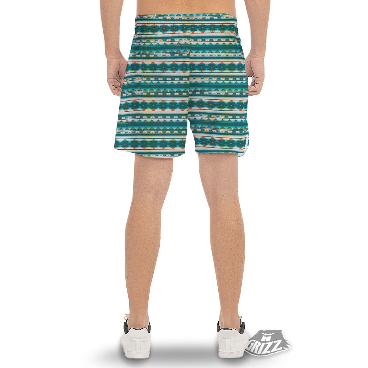 Native American Ethnic Print Pattern Men's Gym Shorts-grizzshop