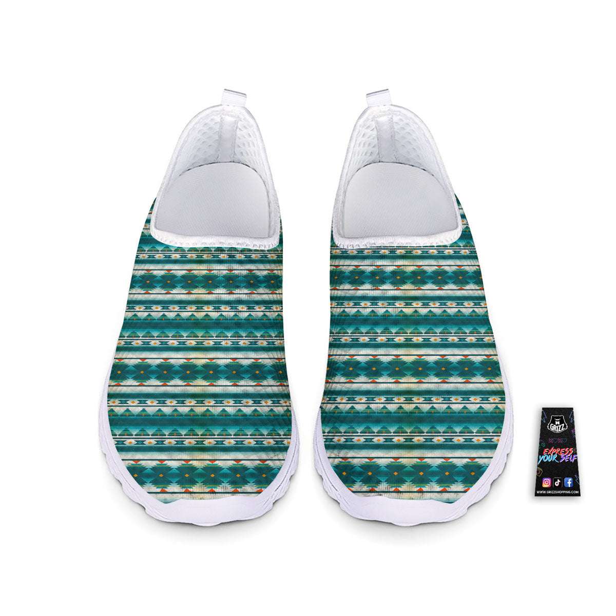 Native American Ethnic Print Pattern Nurse Shoes-grizzshop